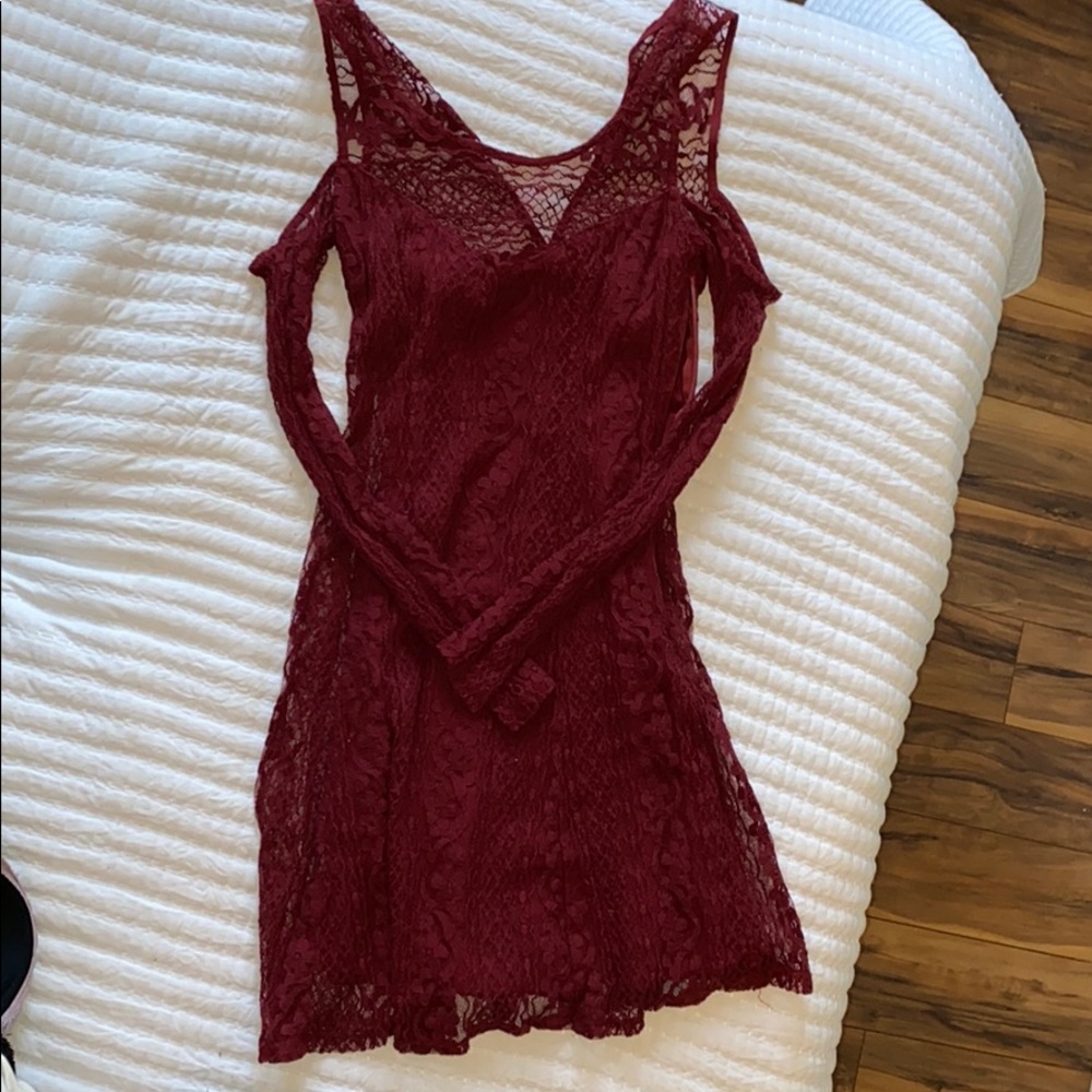 Lace long sleeve dress
